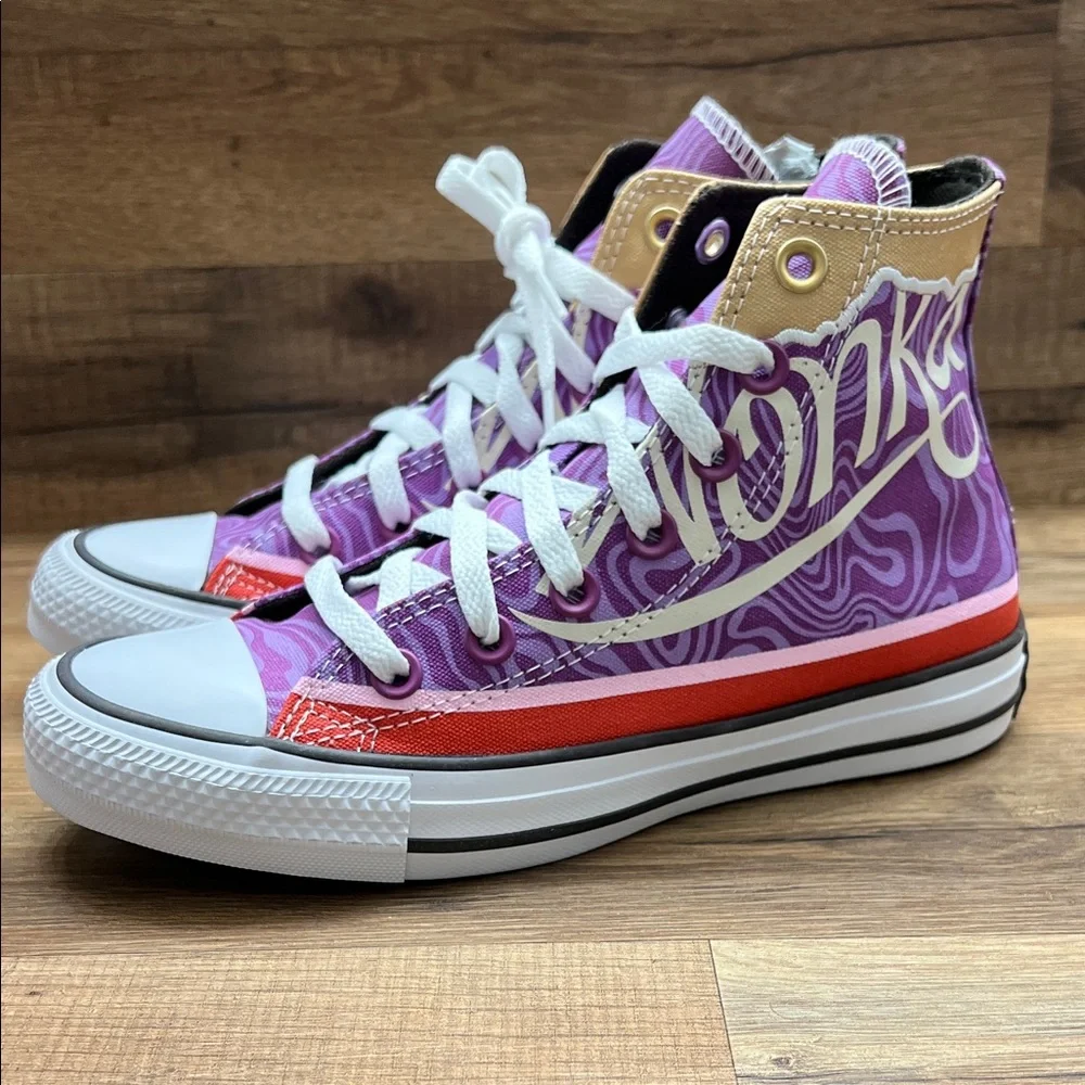 Converse Women's Purple and Red High-Tops